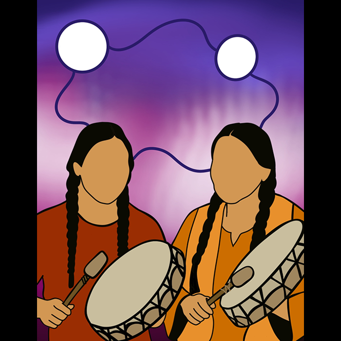 Drumming Art - Linda Estep - Floating Hawk