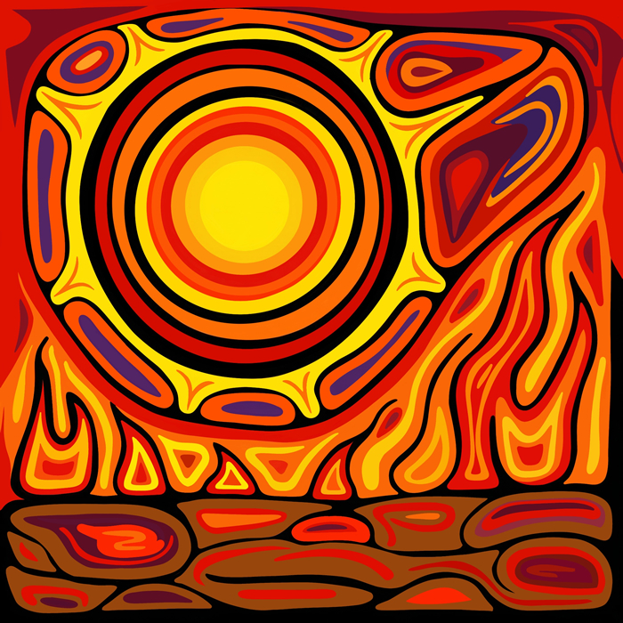 Fire & Sun Art - Linda Estep - Floating Hawk