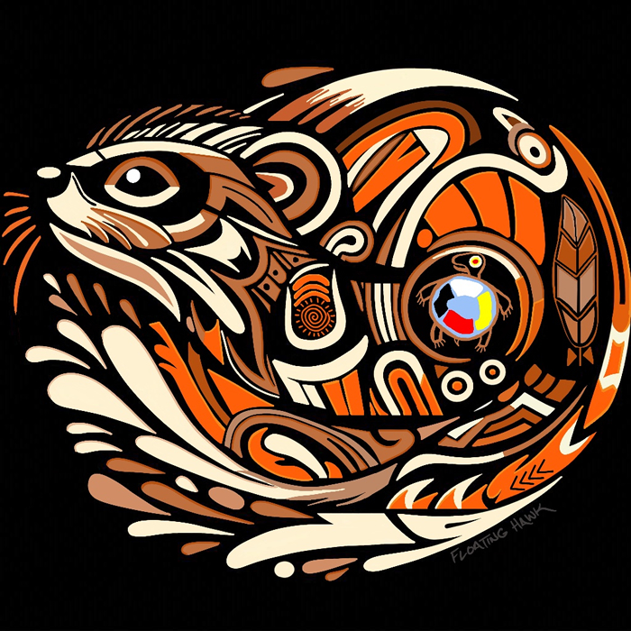 Muskrat Art - Linda Estep - Floating Hawk