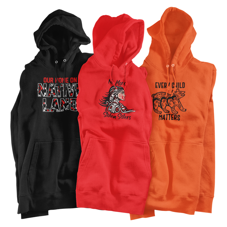 Makwa Threads Hoodies - Linda Estep - Floating Hawk