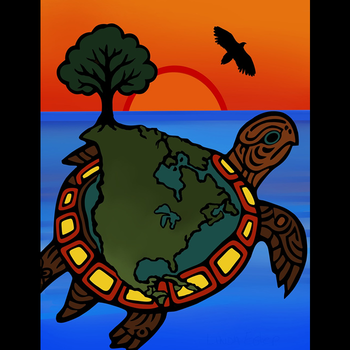 Turtle Island - Linda Estep - Floating Hawk